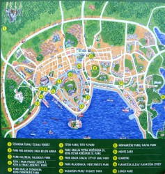 Карта парков Пулы