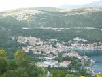 Вид на город Бакар с риекской дороги